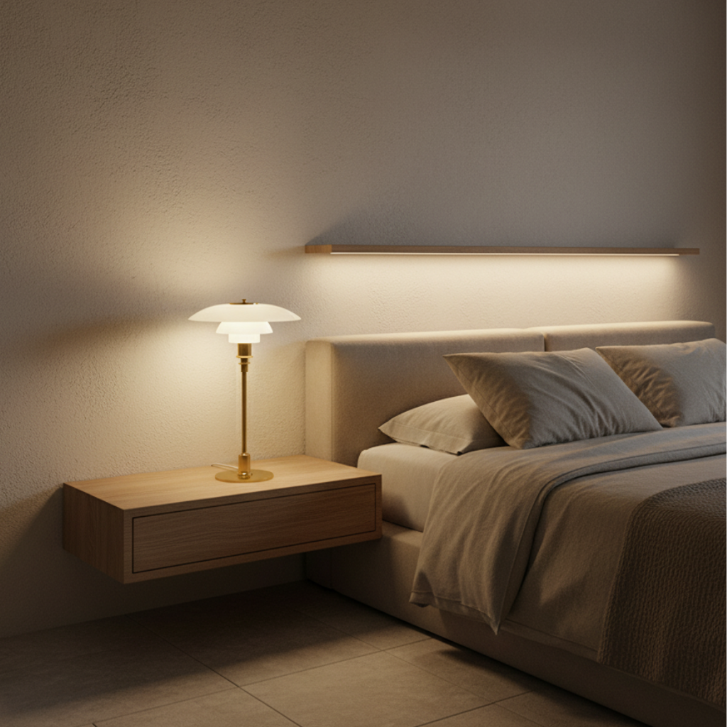Scandinavian Style Glass Table Lamp - Minimalist LED Bedside & Desk Lighting Table Lamp