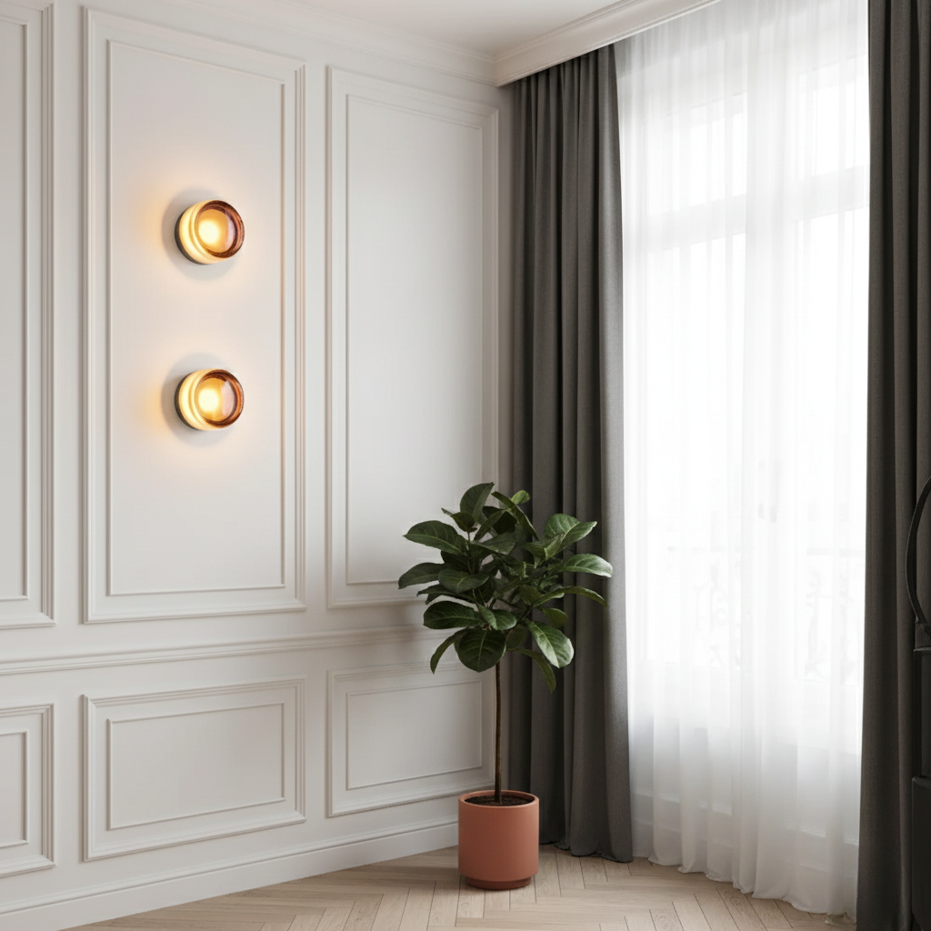 Rondel - Modern Wall Sconce Lighting with Softly Textured LED Glow Wall Light
