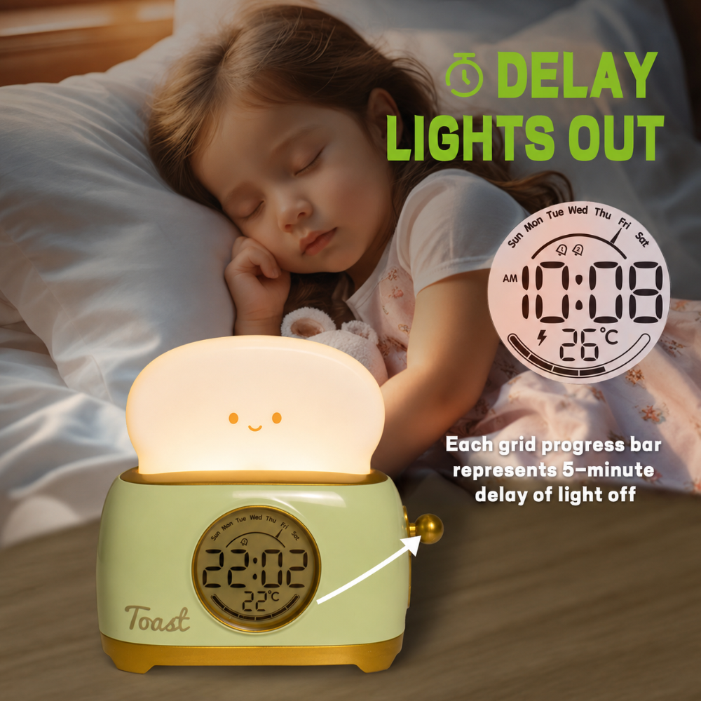 Toastie Kids Alarm Clock with Night Light