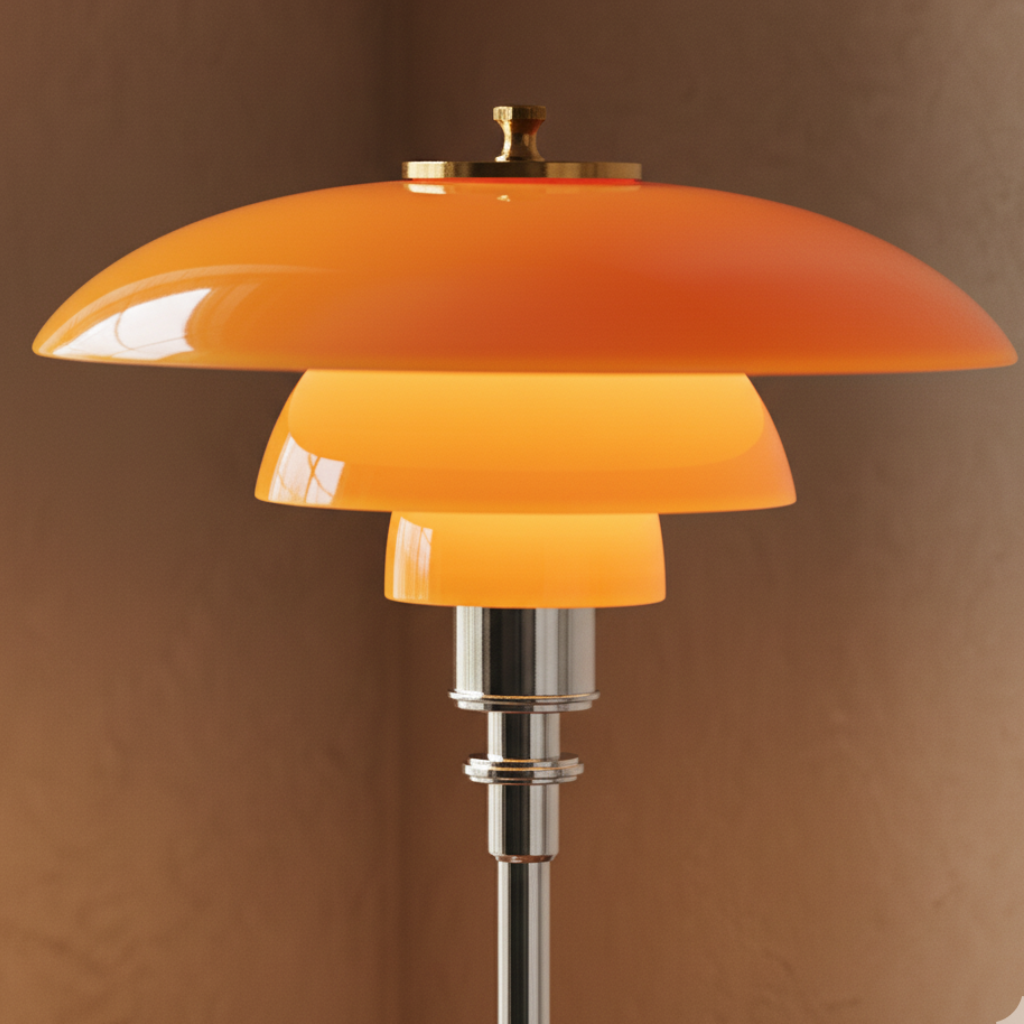 Scandinavian Style Glass Table Lamp - Minimalist LED Bedside & Desk Lighting Table Lamp