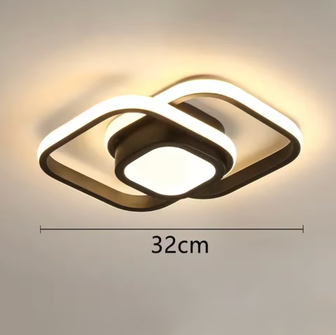 Sleek Double Ring Flush Mount Ceiling Light - Modern LED Fixture Lamps & Light Fixtures