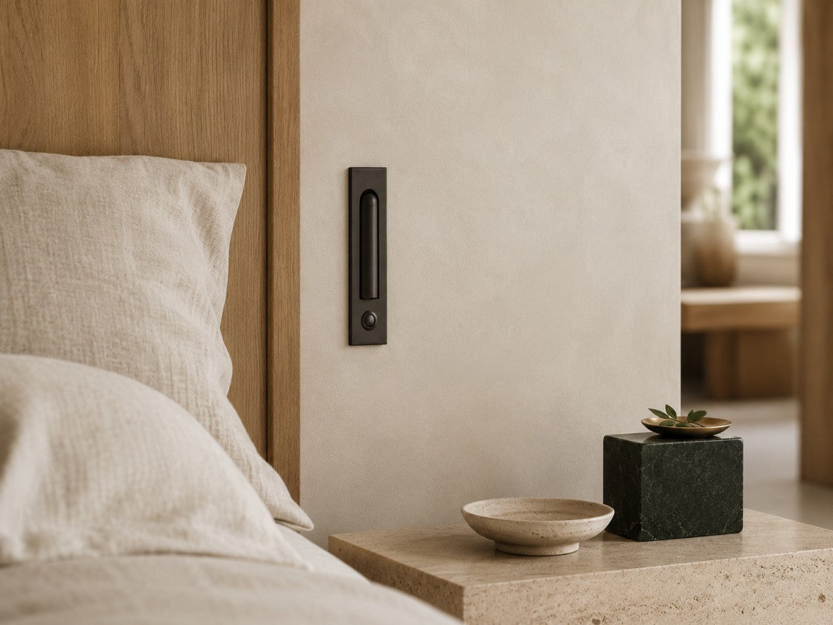Sconce folded flush to the wall