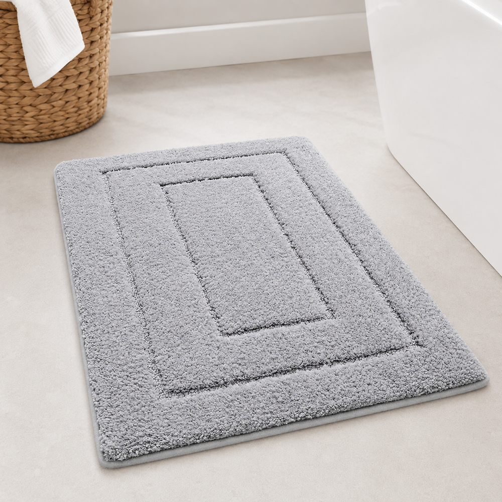 CloudStep Non-Slip Microfiber Bath Mat | Ultra-Absorbent Bathroom Rug for Modern Decor Bath Rugs & Mats