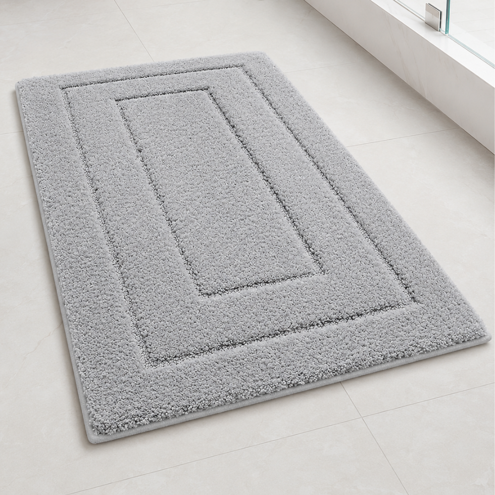 CloudStep Non-Slip Microfiber Bath Mat | Ultra-Absorbent Bathroom Rug for Modern Decor Bath Rugs & Mats
