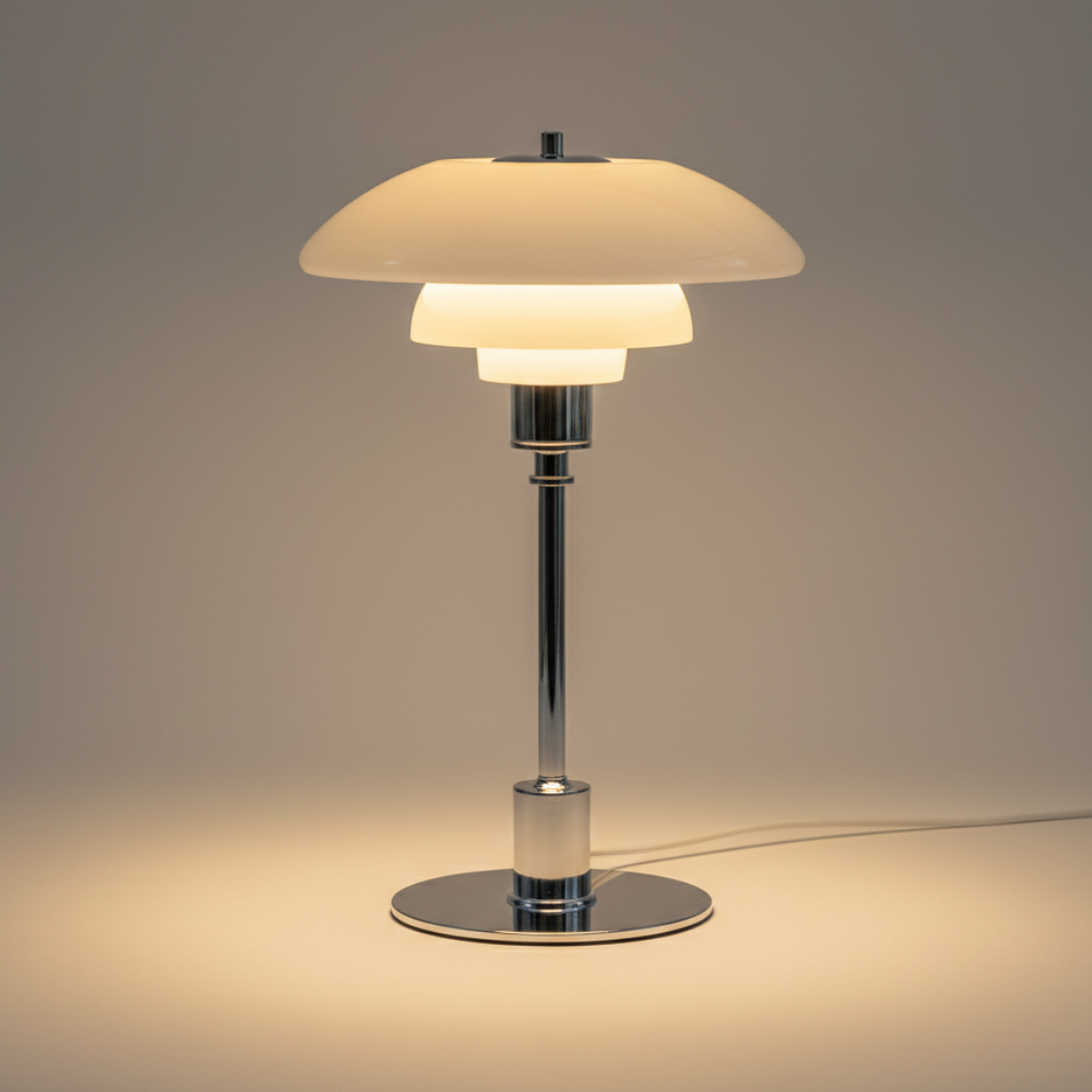 Scandinavian Style Glass Table Lamp - Minimalist LED Bedside & Desk Lighting Table Lamp