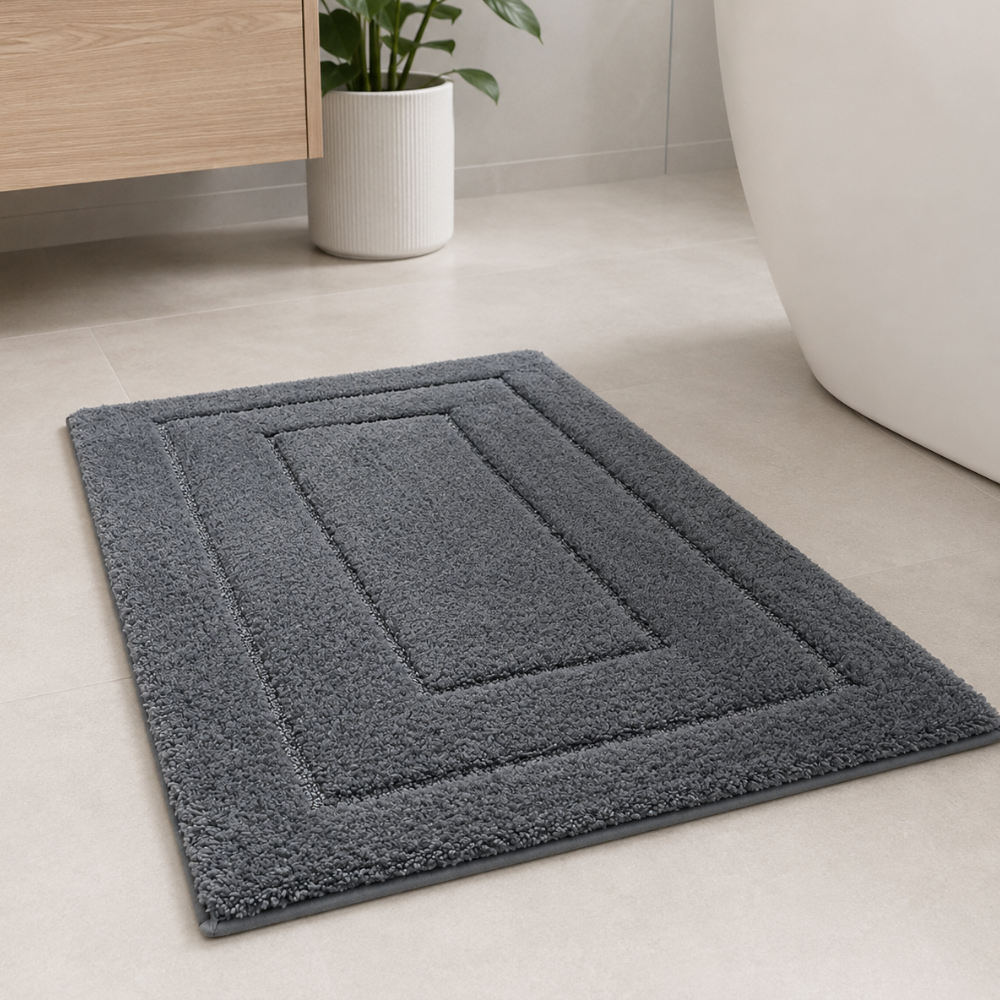 CloudStep Non-Slip Microfiber Bath Mat | Ultra-Absorbent Bathroom Rug for Modern Decor Bath Rugs & Mats