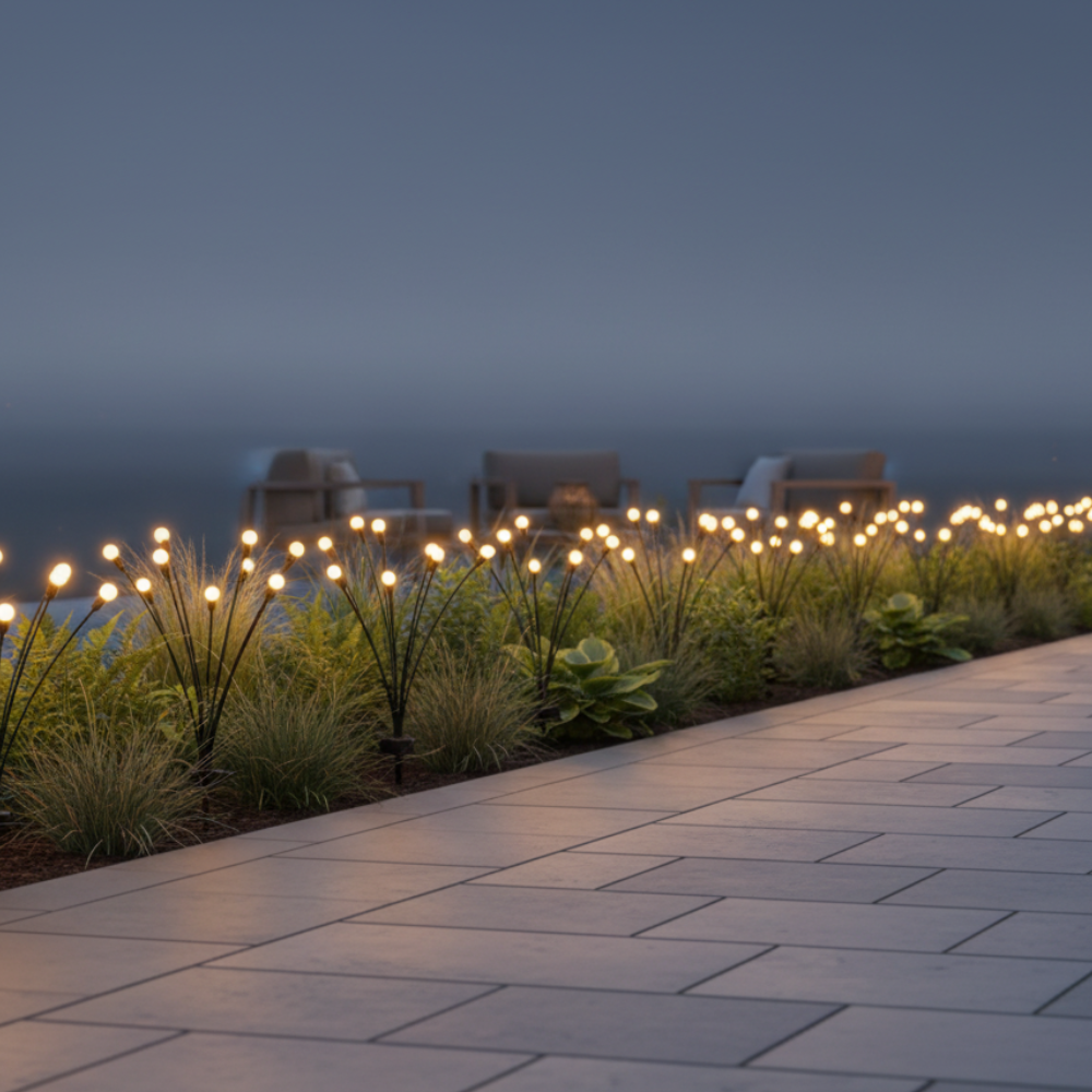 Elegant Solar Firefly Garden Lights | Waterproof Outdoor Lighting with 120 Lumens for Stunning Gardens or Patios Outdoor Lighting