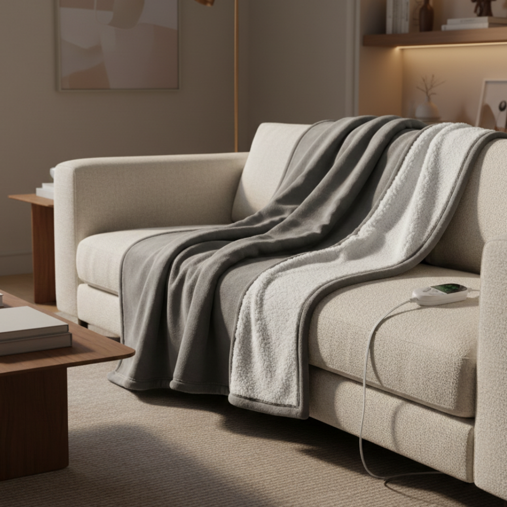 CozyFleece - Electric Heated Throw Blanket with 6 Temperature Settings Blanket