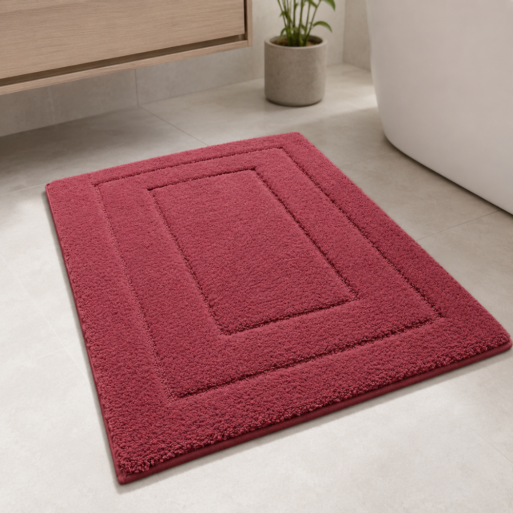 CloudStep Non-Slip Microfiber Bath Mat | Ultra-Absorbent Bathroom Rug for Modern Decor Bath Rugs & Mats