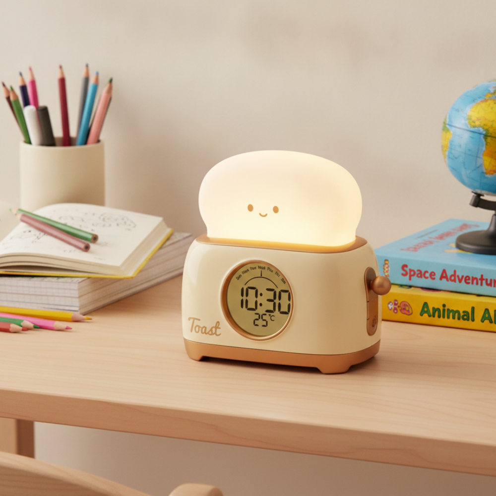 Toastie Kids Alarm Clock with Night Light