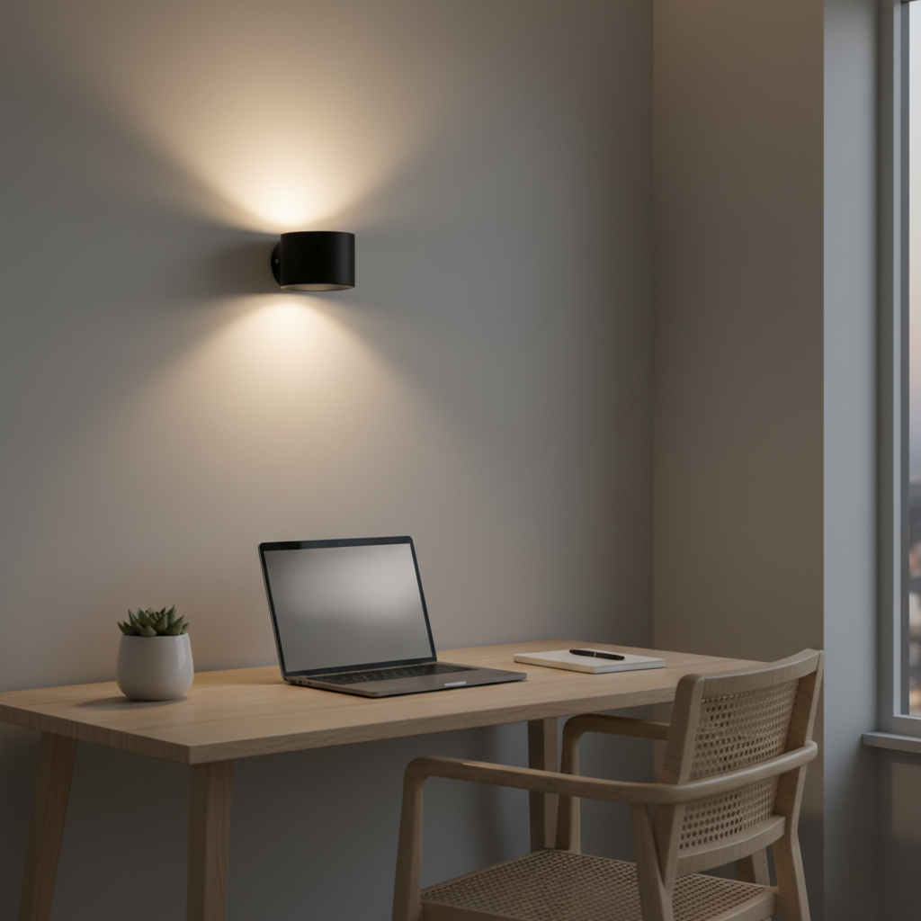 Pivot Easy-Stick – 360° Wireless Dual-Direction LED Wall Sconce, Battery Powered, USB Rechargeable Wall Light
