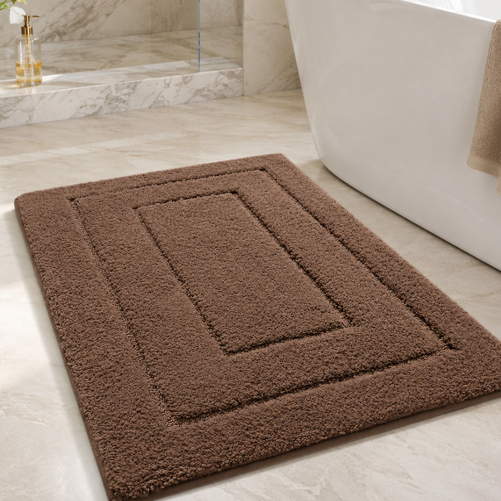 CloudStep Non-Slip Microfiber Bath Mat | Ultra-Absorbent Bathroom Rug for Modern Decor Bath Rugs & Mats