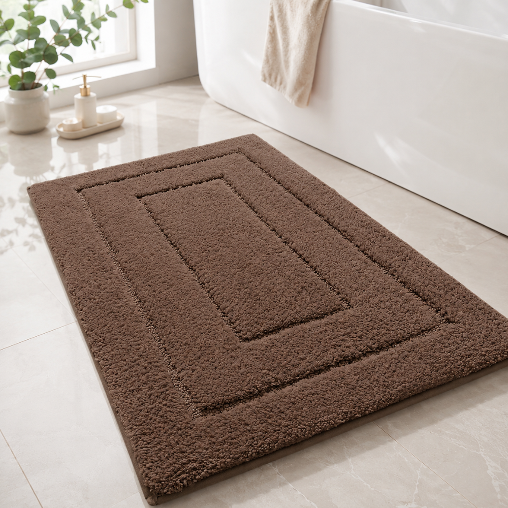 CloudStep Non-Slip Microfiber Bath Mat | Ultra-Absorbent Bathroom Rug for Modern Decor Bath Rugs & Mats