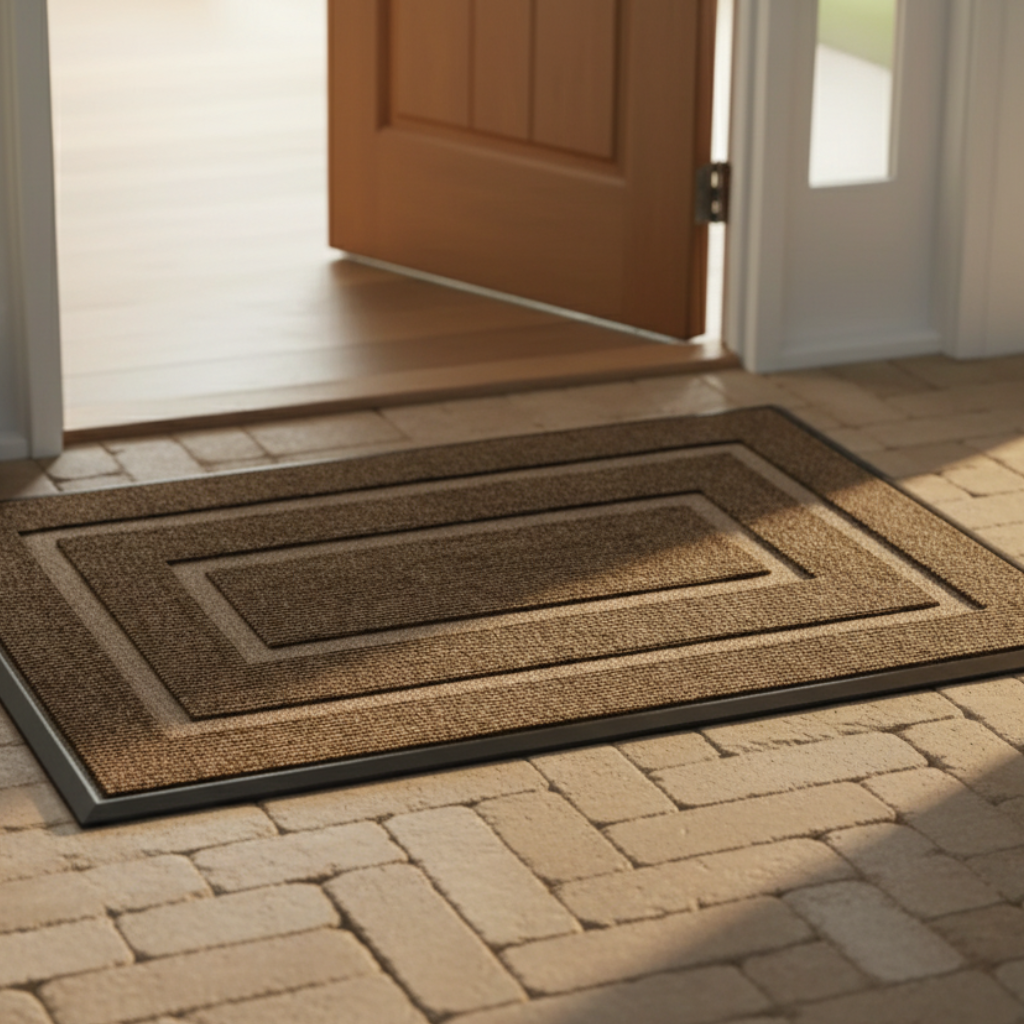TerraMat - Non-Slip Curved Thread Outdoor Doormat for Entryways & Patios Door Mats