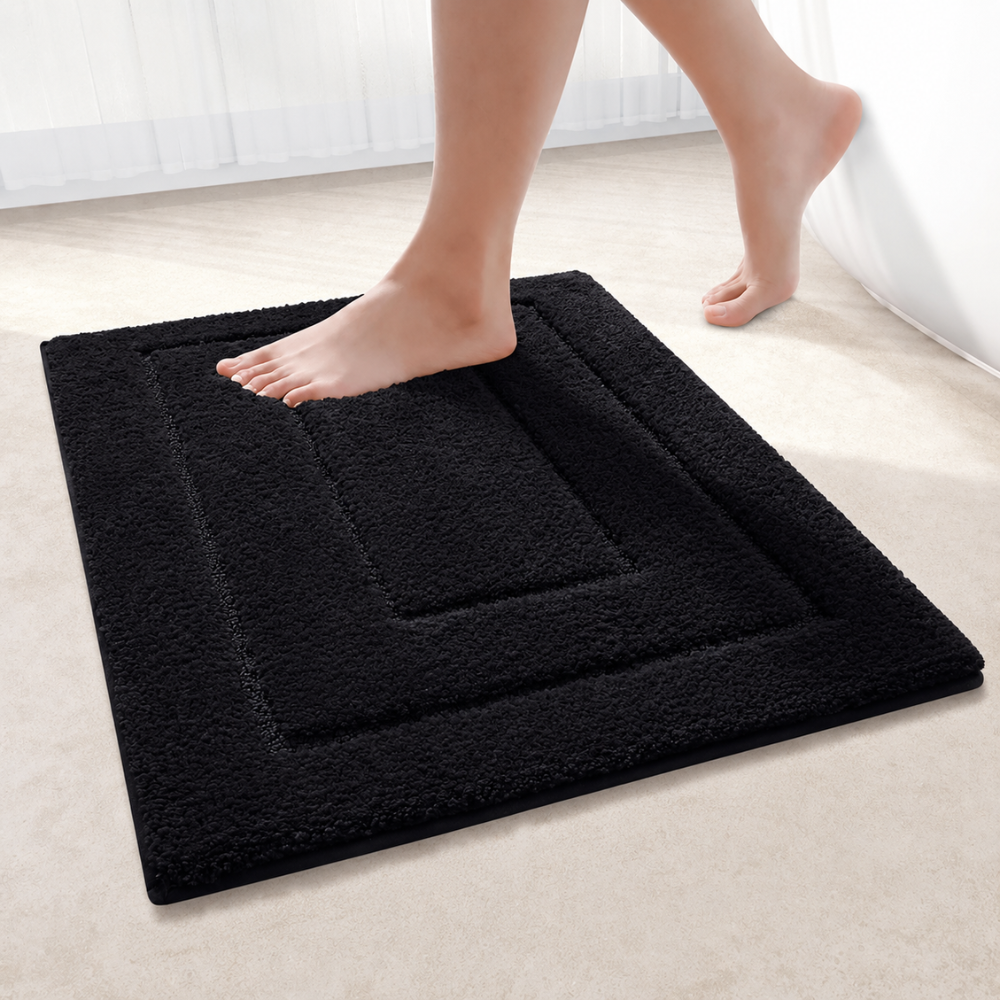 CloudStep Non-Slip Microfiber Bath Mat | Ultra-Absorbent Bathroom Rug for Modern Decor Bath Rugs & Mats