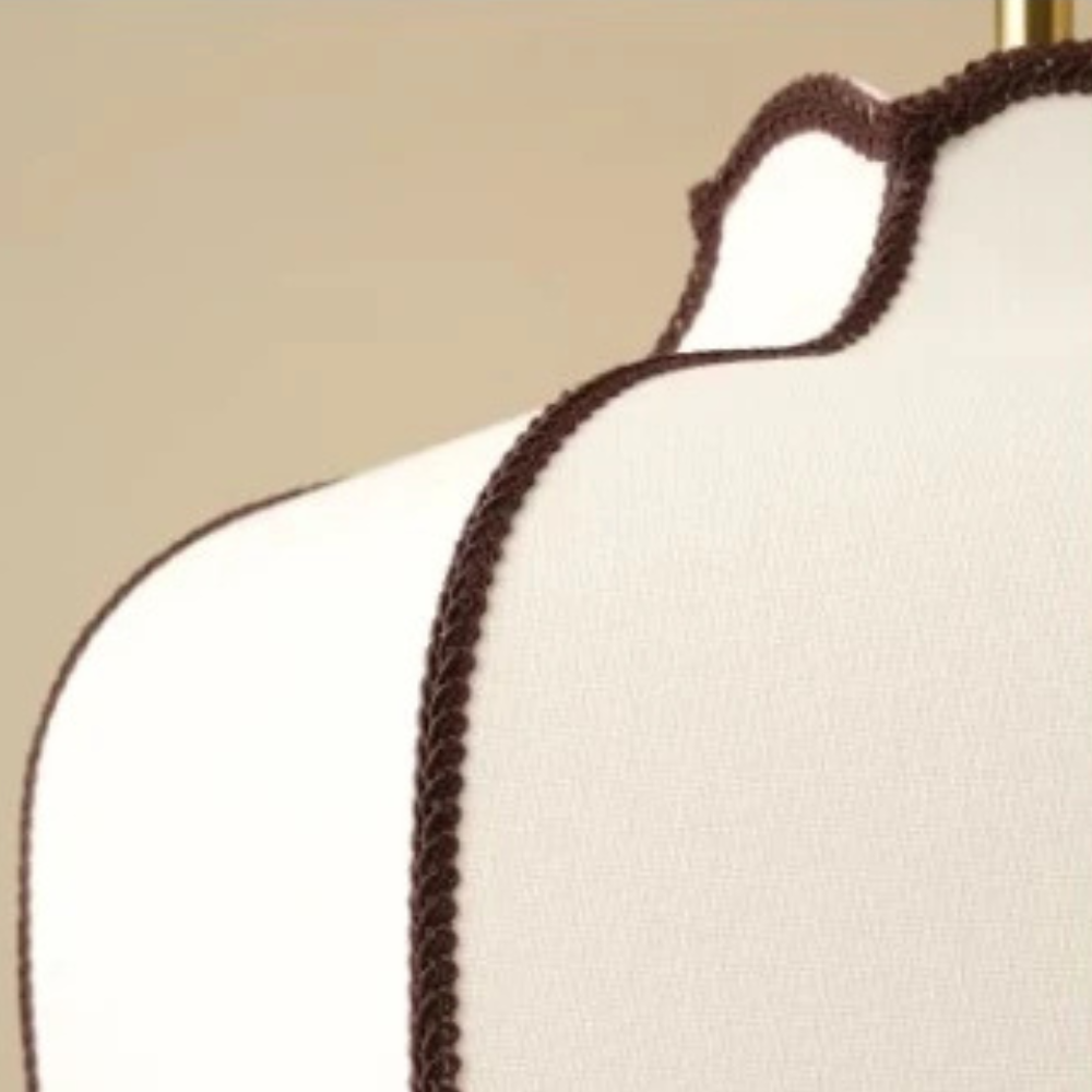 Lanora | Elegant Modern Fabric Kitchen Pendant Lighting with Walnut Accents Pendant Lights