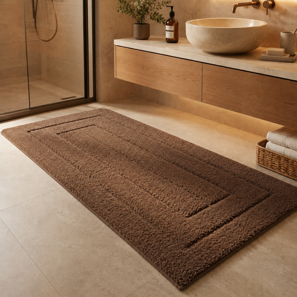 CloudStep Non-Slip Microfiber Bath Mat | Ultra-Absorbent Bathroom Rug for Modern Decor Bath Rugs & Mats