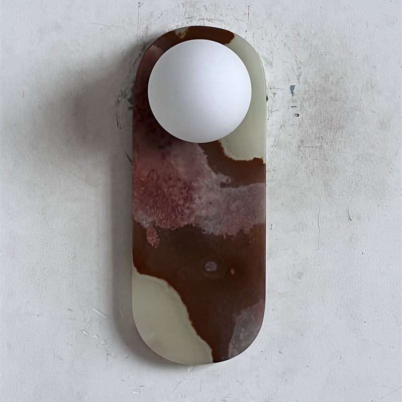 Lucie Onyx & Travertine Wall Lamp