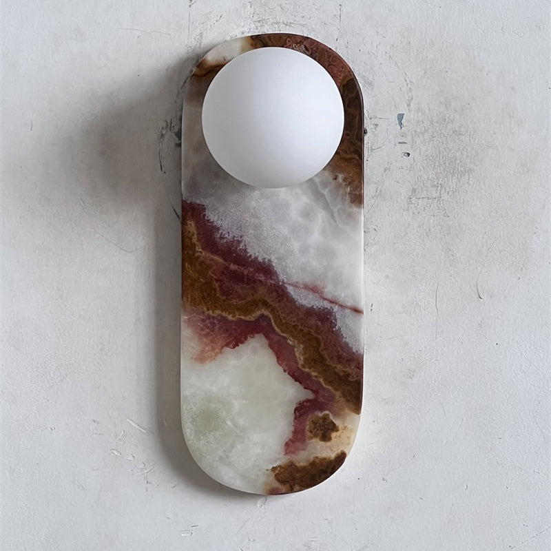 Lucie Onyx & Travertine Wall Lamp