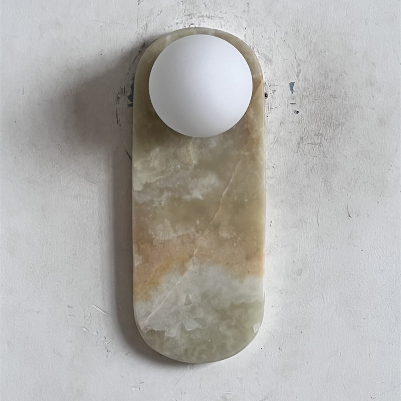 Lucie Onyx & Travertine Wall Lamp