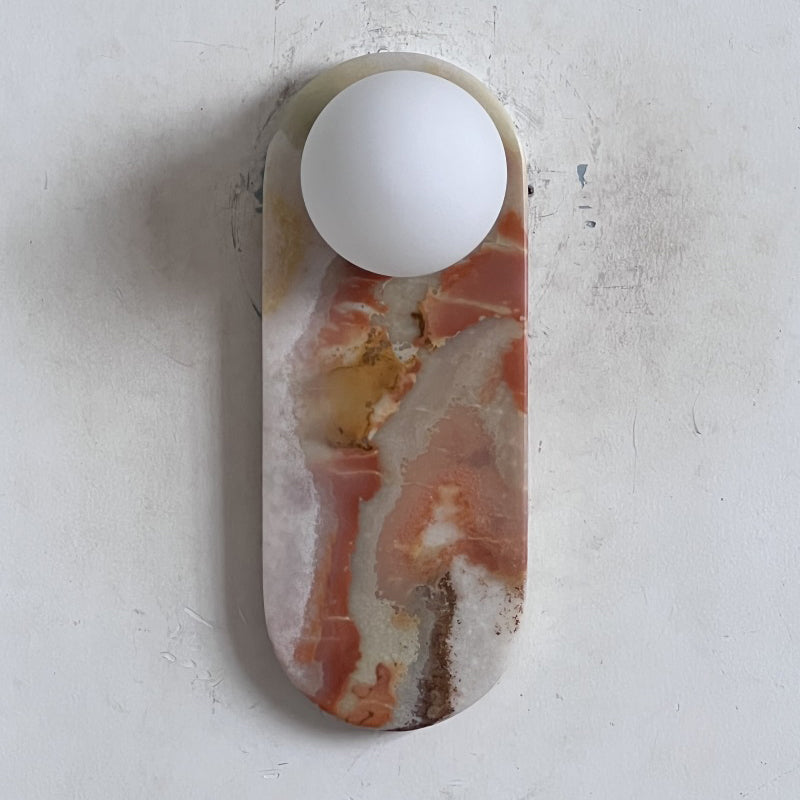 Lucie Onyx & Travertine Wall Lamp