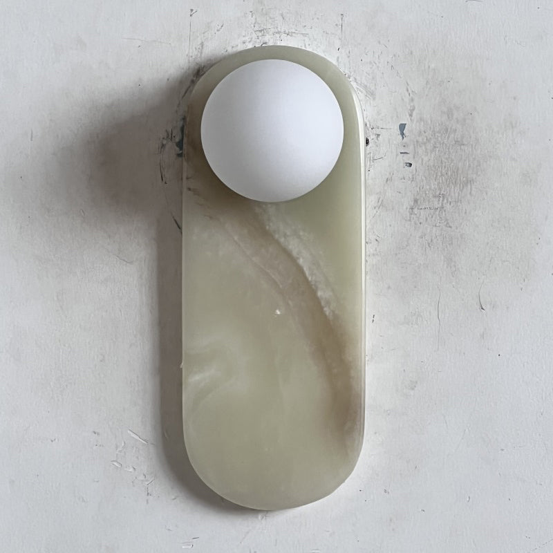 Lucie Onyx & Travertine Wall Lamp