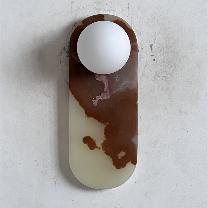 Lucie Onyx & Travertine Wall Lamp