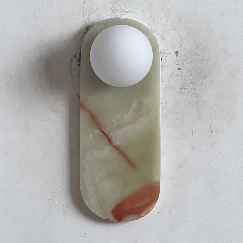 Lucie Onyx & Travertine Wall Lamp