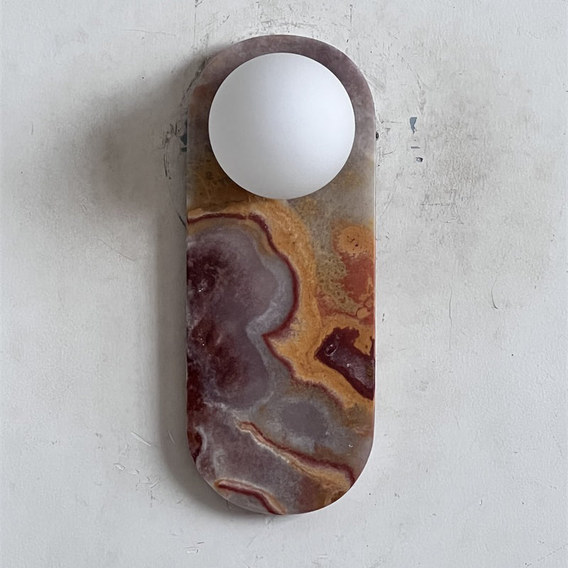 Lucie Onyx & Travertine Wall Lamp