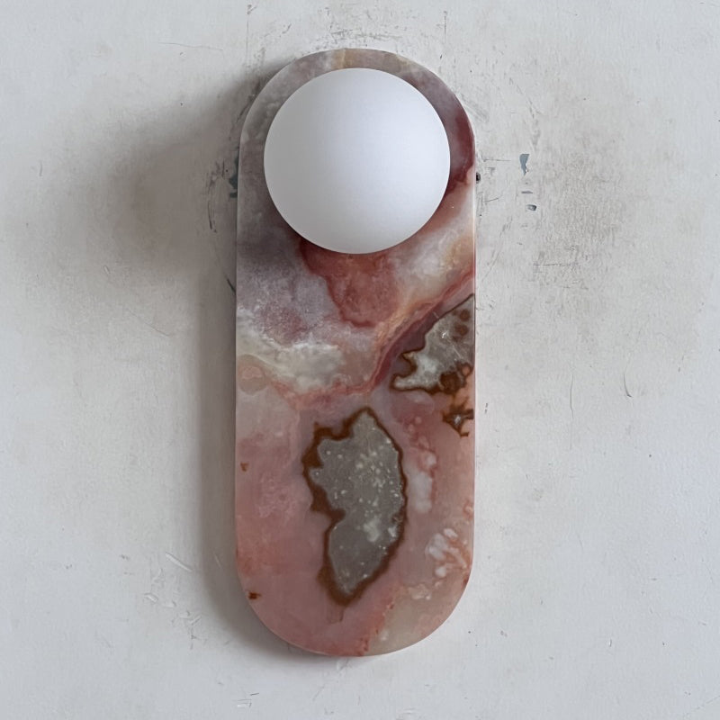Lucie Onyx & Travertine Wall Lamp