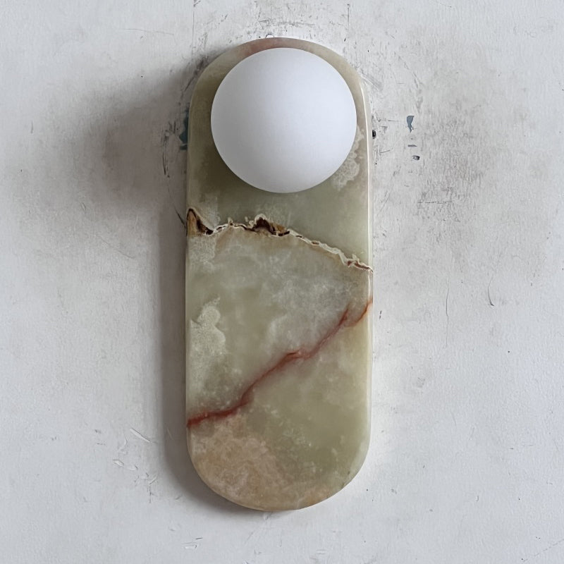 Lucie Onyx & Travertine Wall Lamp