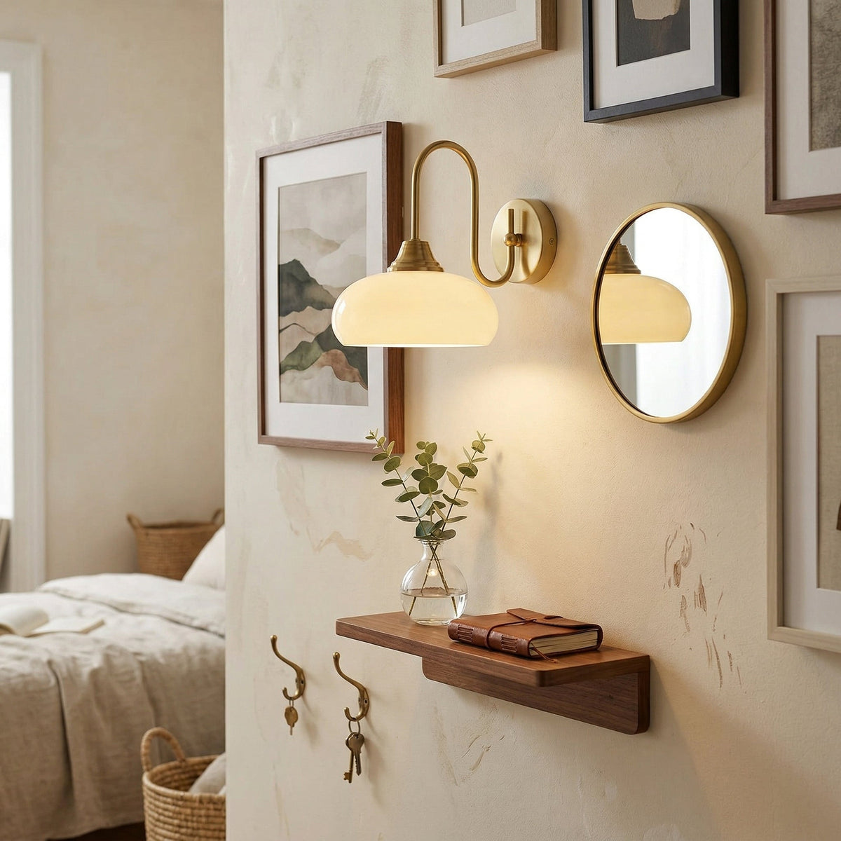 Nova Glass Wall Light (Hardwired)