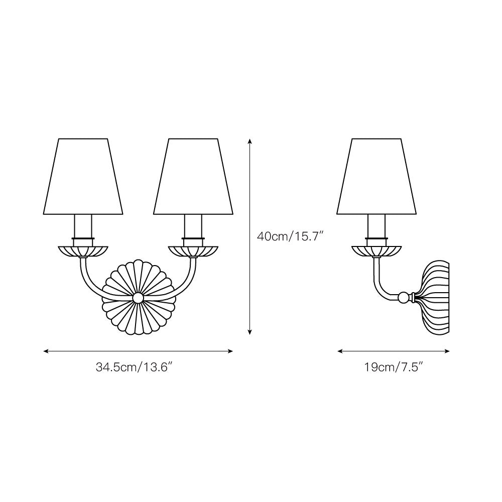 Catina Gold-Leaf Double Wall Sconce