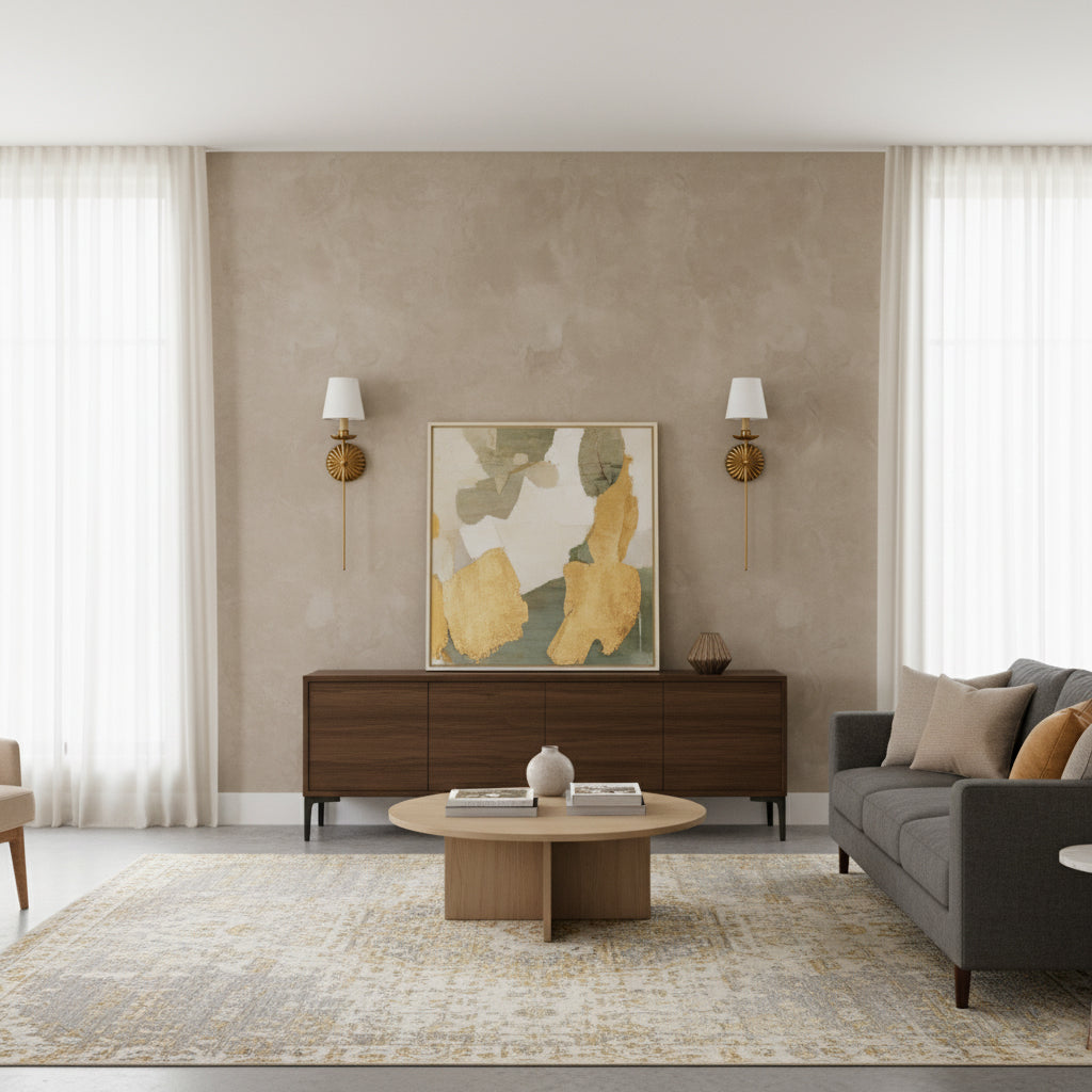 Catina Gold-Leaf Double Wall Sconce
