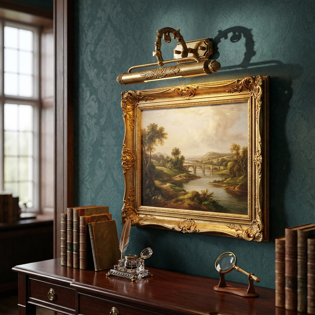 Pania Brass Picture-Frame Wall Light