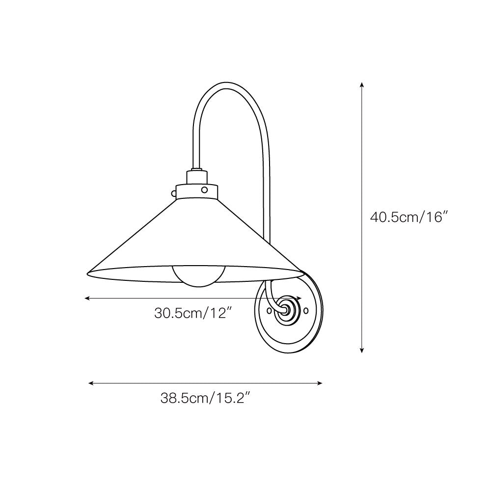 Clivedon Metal-Shade Wall Sconce