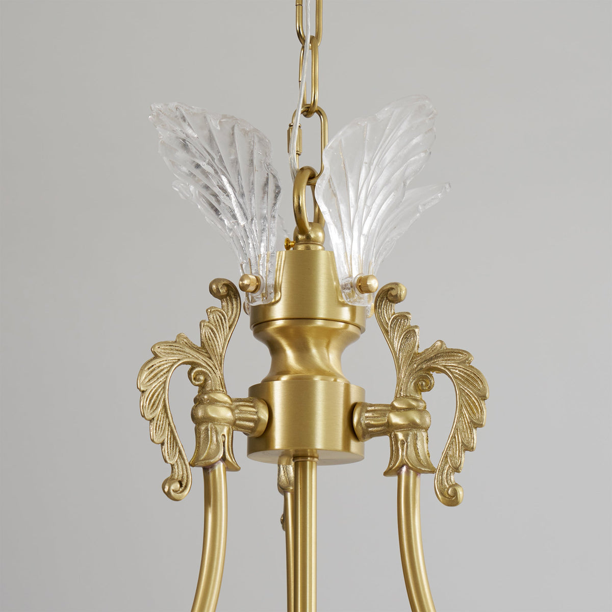 Crinoline Brass & Crystal Chandelier