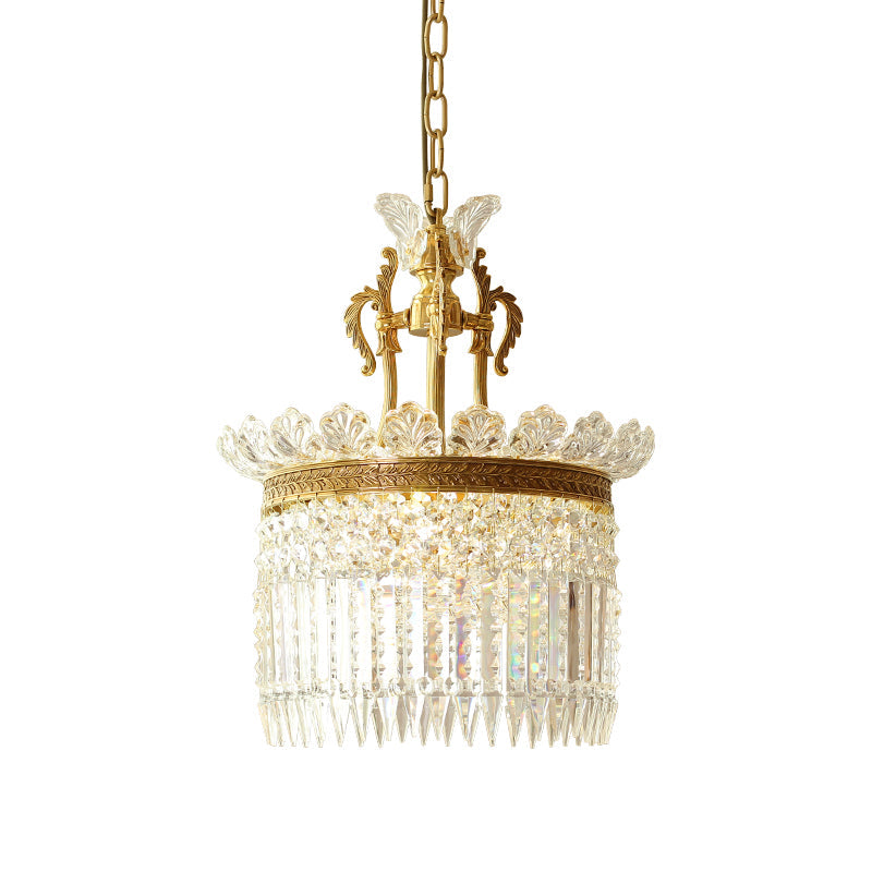 Crinoline Brass & Crystal Chandelier