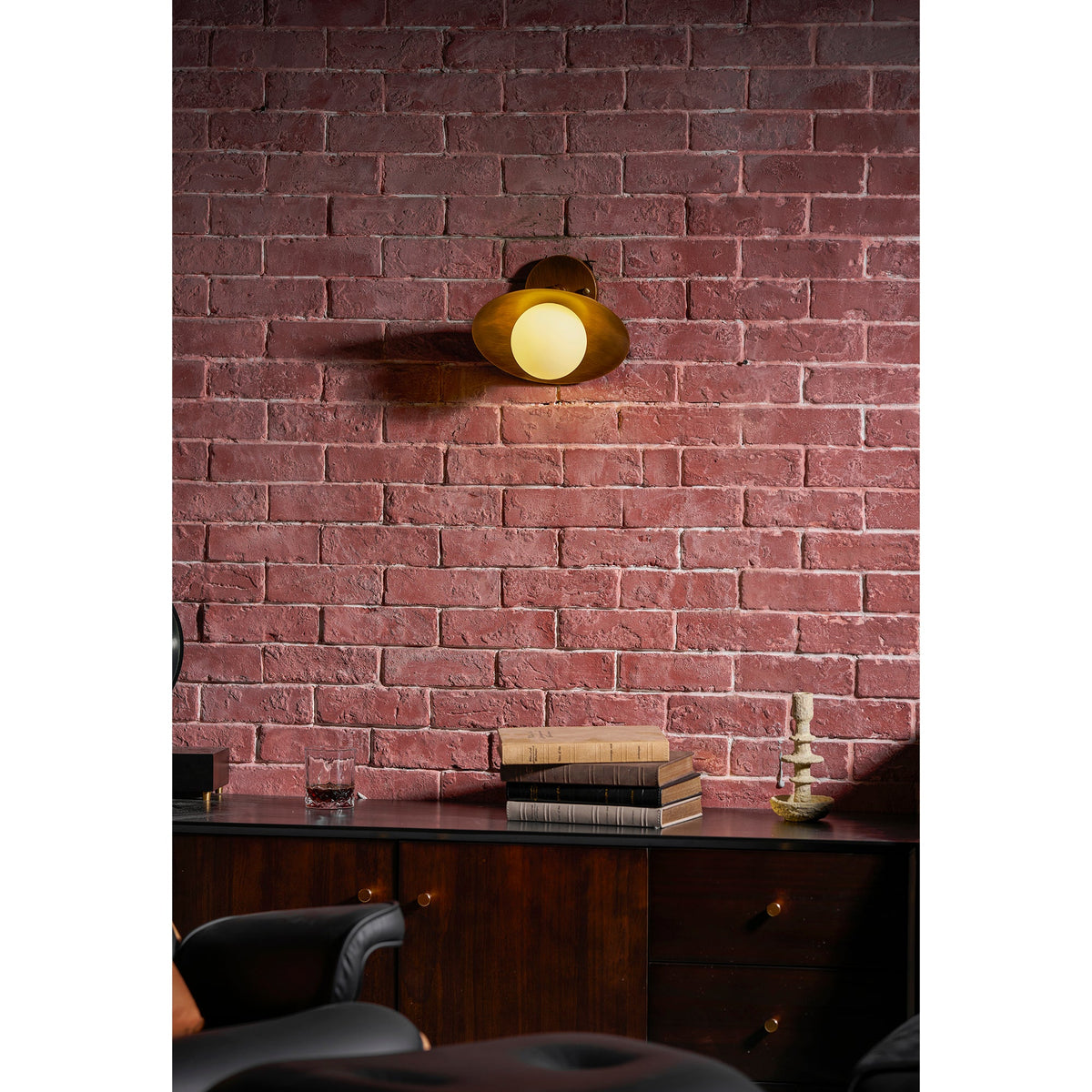 Marie Petite Brass Semi-Flush Ceiling Light