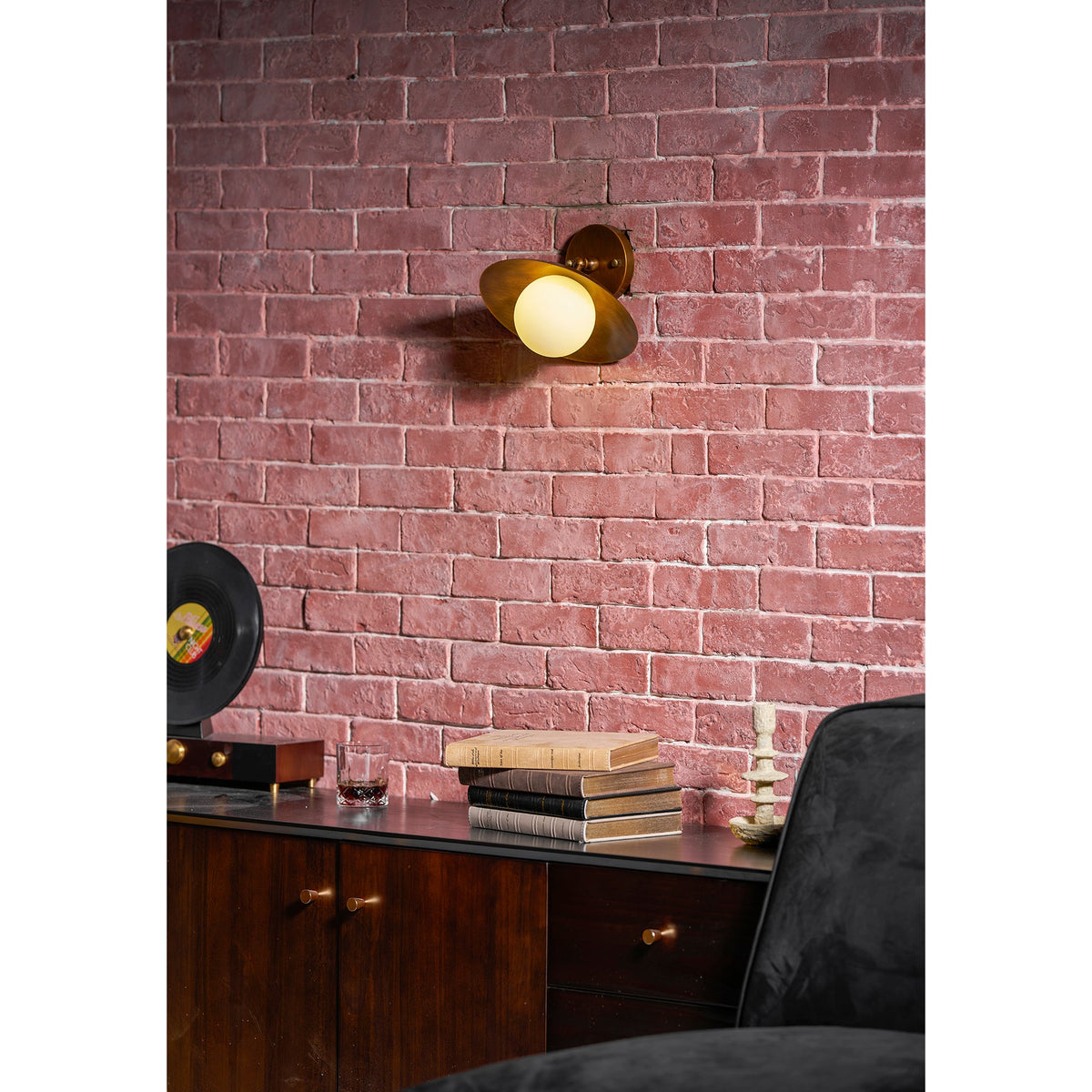Marie Petite Brass Semi-Flush Ceiling Light