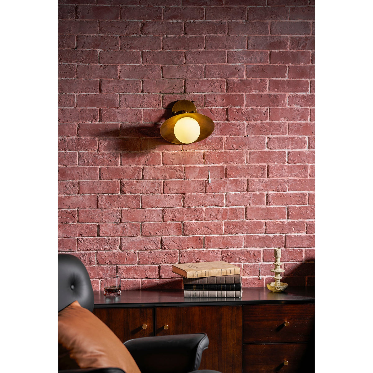 Marie Petite Brass Semi-Flush Ceiling Light