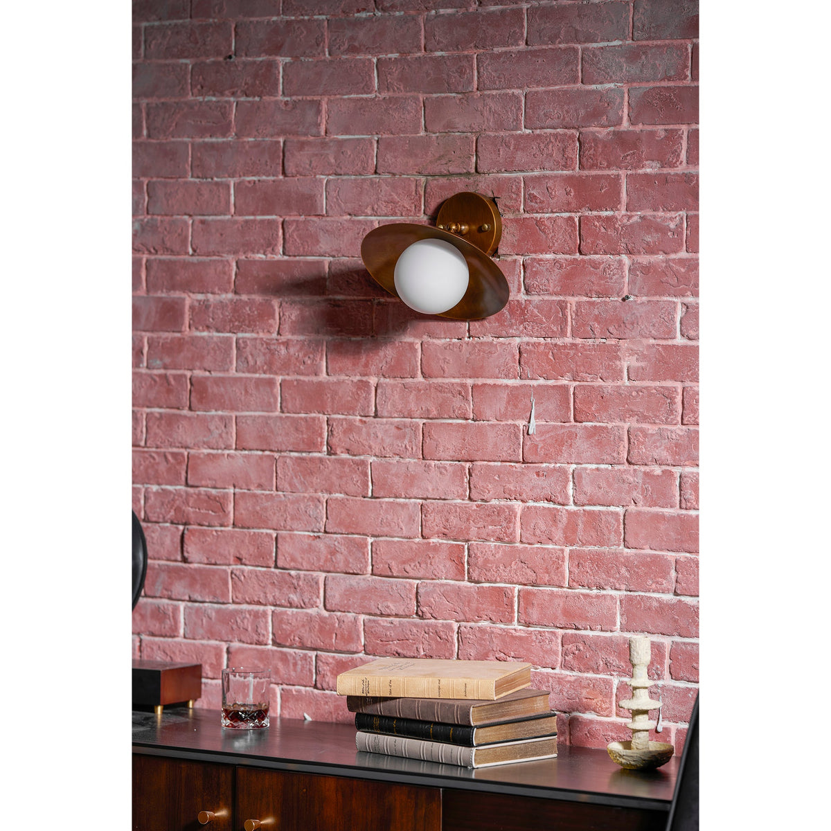 Marie Petite Brass Semi-Flush Ceiling Light