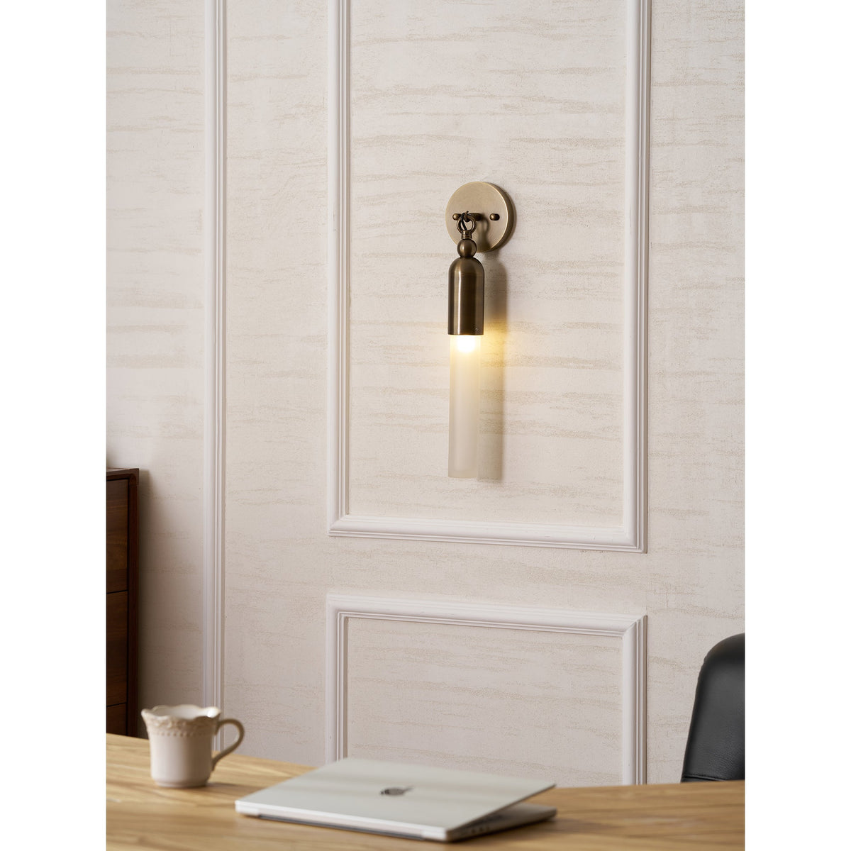 Darby Brass & Glass Wall Lamp