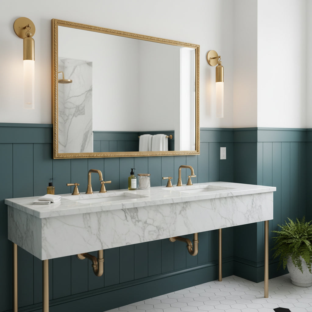 Darby Brass & Glass Wall Lamp