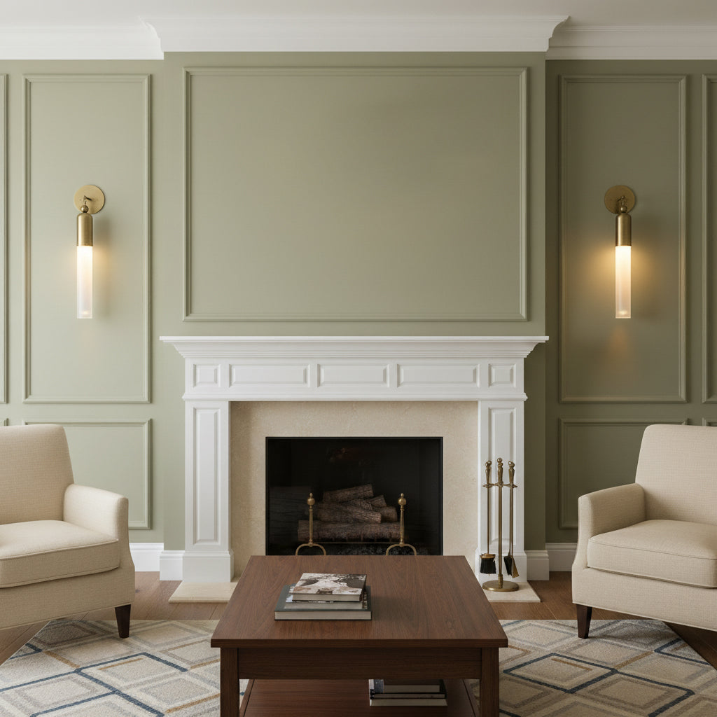 Darby Brass & Glass Wall Lamp