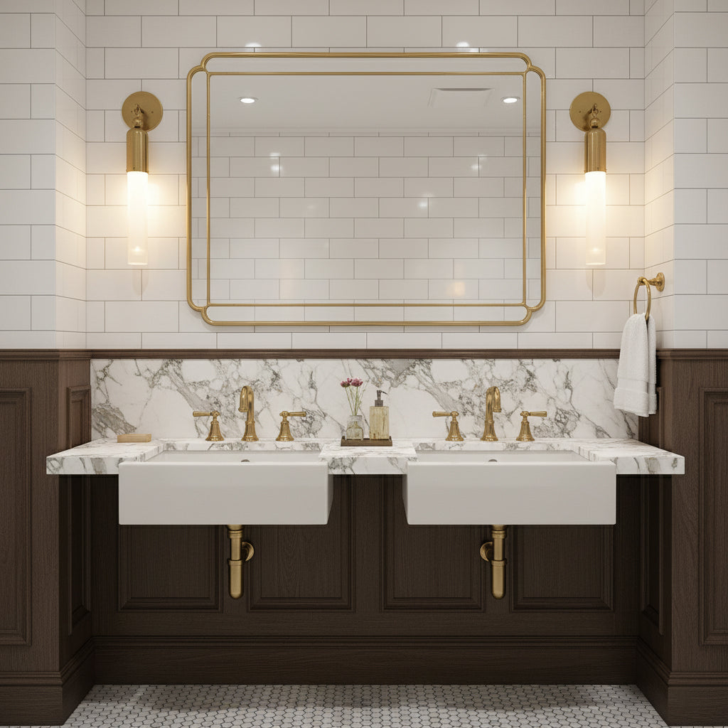 Darby Brass & Glass Wall Lamp