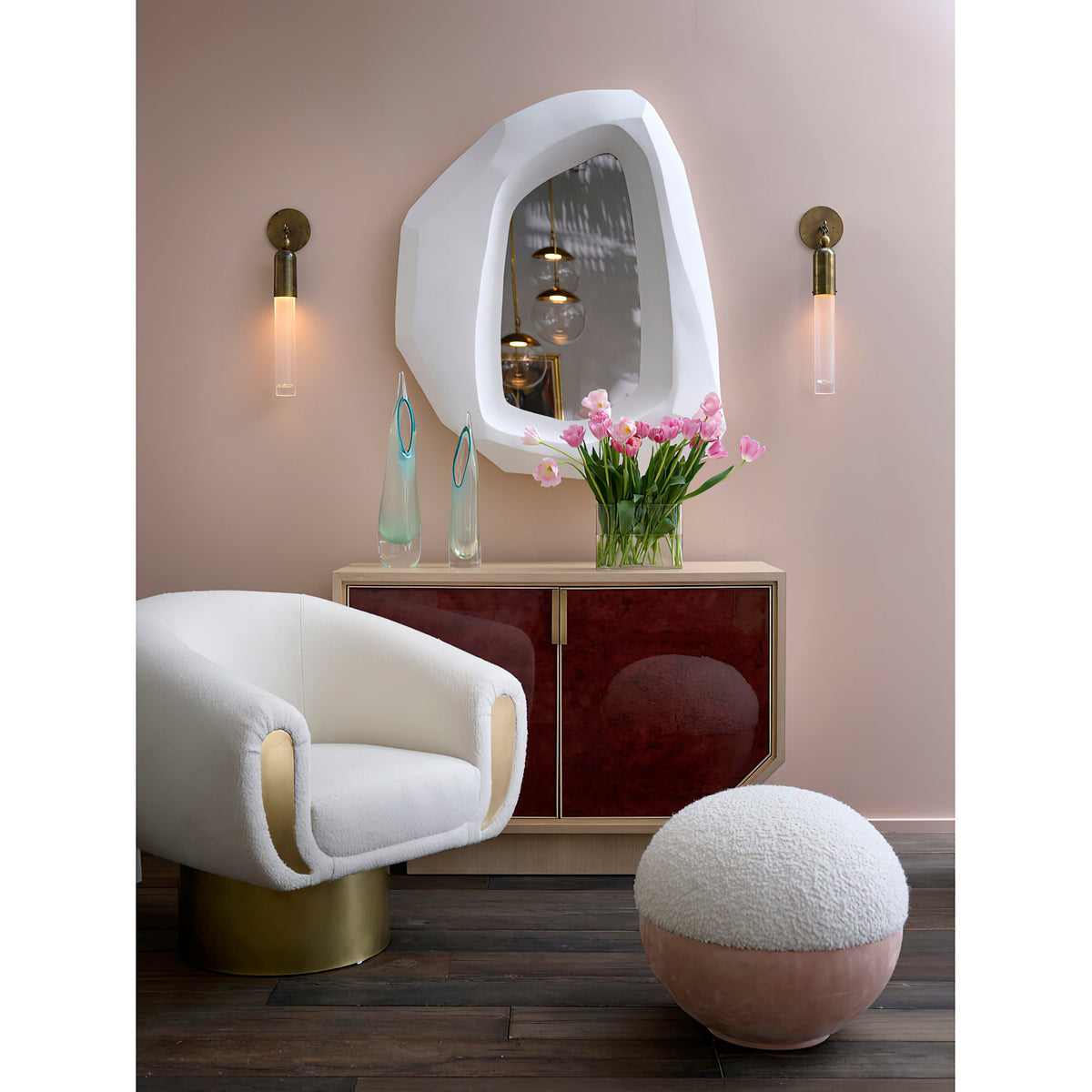 Darby Brass & Glass Wall Lamp