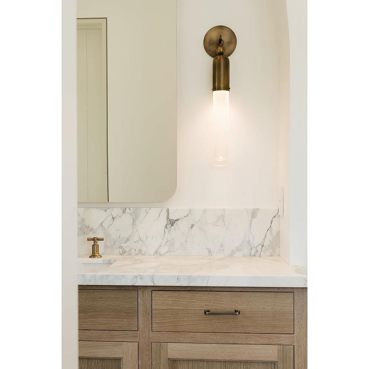 Darby Brass & Glass Wall Lamp