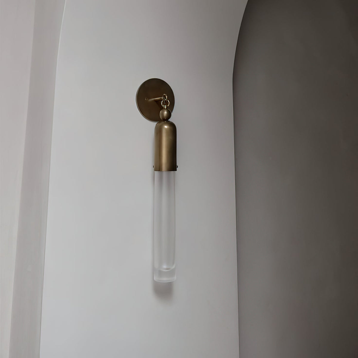 Darby Brass & Glass Wall Lamp