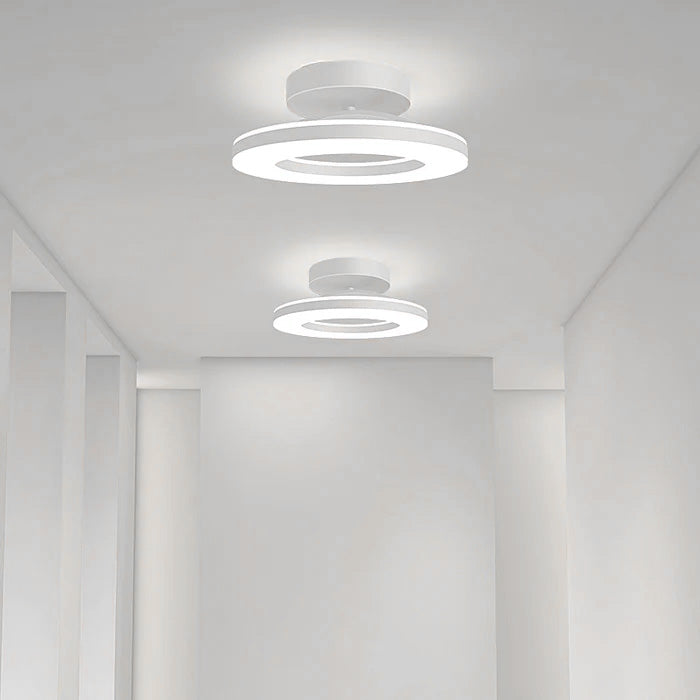 Elegant Modern Flush Mount Ceiling Light - Gold Iron LED Fixture Lighting
